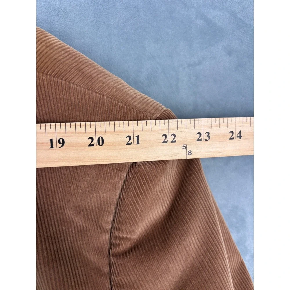 Saddlebred Mens Corduroy Blazer Tan Brown Sport Coat 56R Cotton 2-Button Lined